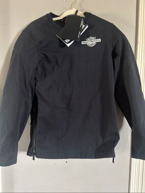 Harley-Davidson Black Pullover with Small White Logo unisex
